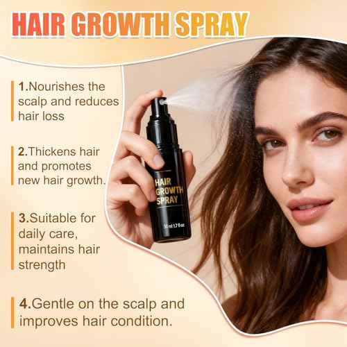 Hair Growth, Hair Growth Spray, Promotes Thicker, Fuller Hair, Suitable for All Hair Types, Hair Thickening Spray with Natural Ingredients (1 Count)