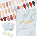320 Nail Colors Book,Professional Nail Polish Chart Book with 360 Practice Tips & 1-400 Number Labels, Pre-Numbered Slots,Perfect for Salons and Home Use(Marble)