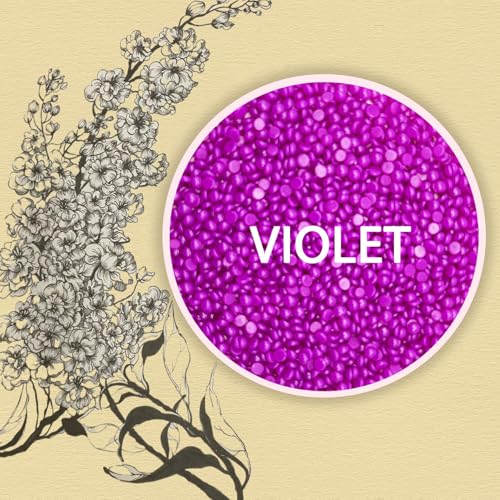 Wax Beads,5 Packs Hard Wax Beads Waxing at Home for Hair Removal - Hard Wax for Sensitive Skin Women with sticks, Bikini Brazilian Body Face Waxing (5 * 100g, Violet)