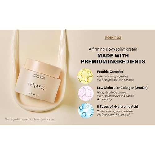 Salmon PDRN Repair Cream 1.69 Fl Oz - Wrinkle & Elasticity Booster - Anti-Aging Firming Face Cream with PDRN & Collagen - K-Beauty Dermacare