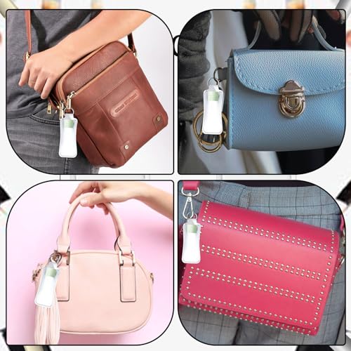 120 Pcs Sublimation Lipstick Holder Keychain with Key Ring Heat Transfer Blank Travel Keychain Small Items Organizer for Women Travel Supplies