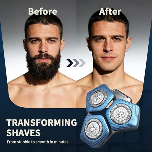 SH71/50 Replacement Shaving Heads Compatible with Phili*s Series S5000 (S5XXX) & S7000 (S7XXX) Shavers-Fits SH60/70, SH70/70 Models (Blue-2pcs)