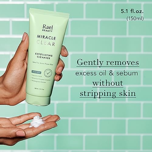 Rael Miracle Bundle - Invisible Spot Cover (96 Count), Miracle Clear Exfoliating Cleanser (5.1 fl. oz)
