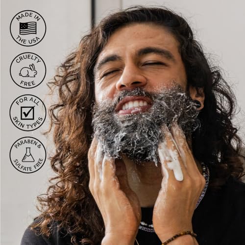 ZEUS Beard Wash Set for Men, Shampoo & Conditioner Duo with Green Tea & Essential Oils, Hydrates, Softens & Strengthens Beard Hair (Made in USA) Sandalwood