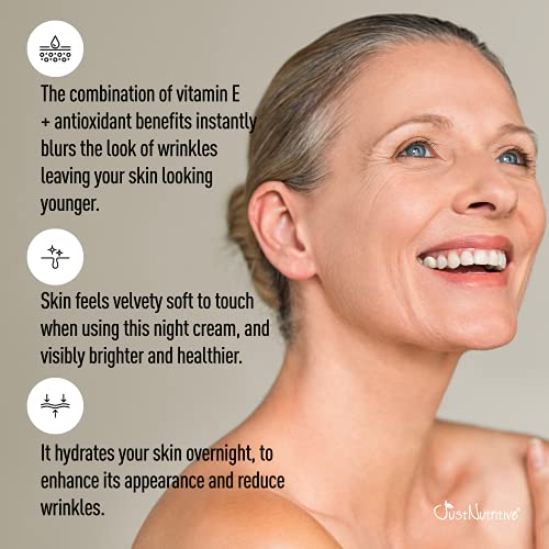 Just Nutritive Anti-Aging Night Facial Cream | Best Night Cream for Awesome Looking Skin | Anti Wrinkle Cream | Anti Aging Night Cream For Face | Anti Aging Skin Care 2oz