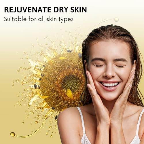 Best of Nature 100% Pure Sunflower Massage Oil, Lightweight Deep Moisturizing Unscented Oil for Skin, Body & Massage, Nourishing Hydration for Hair & Face, 1 Gallon (128 fl oz)