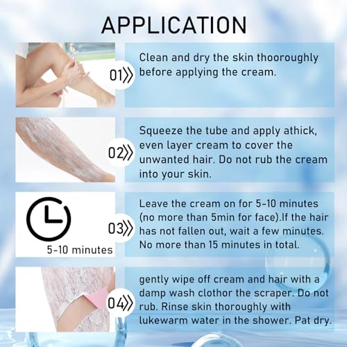 3PCS Hair Removal Cream for Women,Mens Depilatory Cream for Unwanted Hair in Face,Underarms,Bikini and Legs,Long-lasting Flawless Body Depilatory Lotion,Moisturizing Hair Removal Lotion