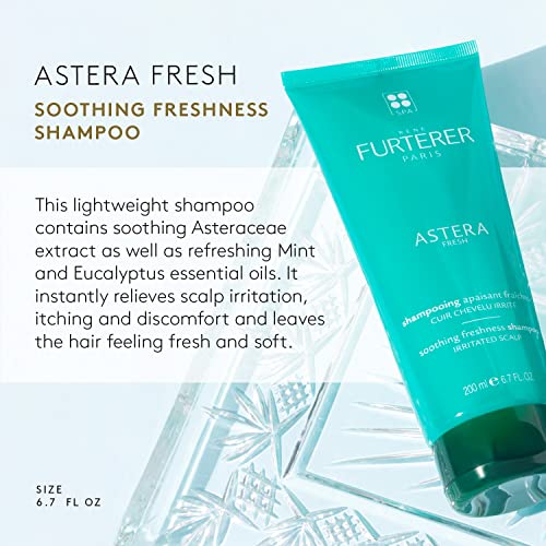 Rene Furterer ASTERA FRESH Soothing Freshness Shampoo - Relieve Sensitive Scalps - Mint & Eucalyptus - Paraben & Silicone-Free