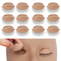 6 pairs of replaceable eyelids (2 boxes), MAIZOA Eyelash Replacement Eyelids,used for eyelash training and practice makeup eyelash extension (Wheat color)