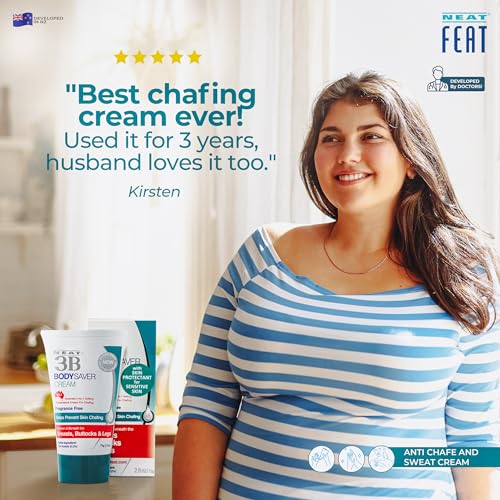 Body Saver Anti-Chafe and Sweat Rash Cream. Under Arm, Breast, Buttocks, Thighs and Groins 2.6 Fl Oz