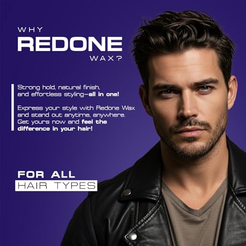 Redone Hair Styling Wax Violetta 150ml | Strong Hold & High Shine Gel Wax for Men & Women | Lavender Scent | Long Lasting Edge Control & Wet Look Hair Wax | Professional Maximum Control Finish