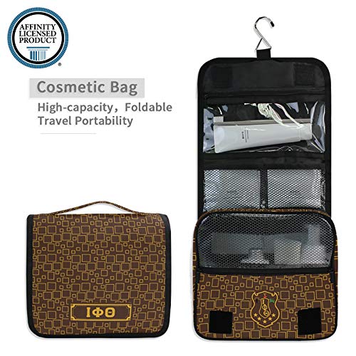 Bad Bananas BBGreek Iota Phi Theta Officially Licensed- Hanging Toiletry Bag/DOPP Kit - Squares - Fraternity Paraphernalia