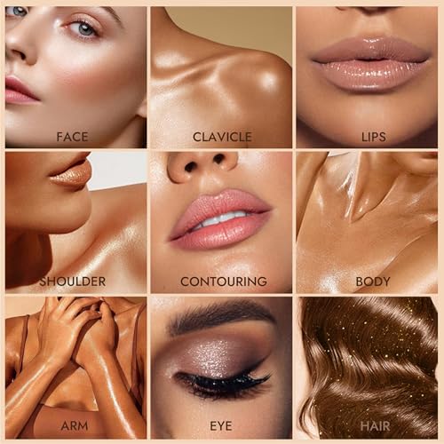 8 Colors Highlighters Makeup Palette For Face Highlighters & Luminizers Profesional Gold Highlighter Cheek Diamond Shimmer Glitter Contour Bronzer And Eyeshadow Palette
