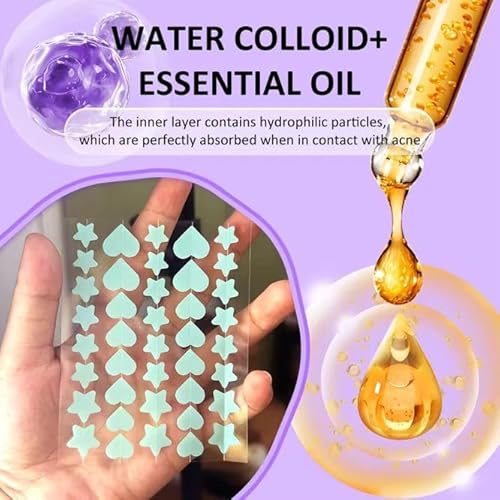 ClearPatch Acne Treatment Hydrocolloid Pimple Patches, Magic Pimple Patch, Acne Patch (120 Patches - 3 Colors: Green, Purple, Pink, 3 Sheets per Box)