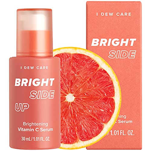 I DEW CARE Bright Side Up Brightening & Hydrating Vitamin C Serum with Niacinamide + Glow Easy Vitamin C Tinted Lip Oil Gloss with Jojoba Seed Oil Bundle
