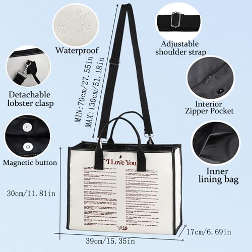 BWWKTOP Singer Album Canvas Tote Bag Singer Fans Gift Song Lyrics inspired Shoulder Bag For Women