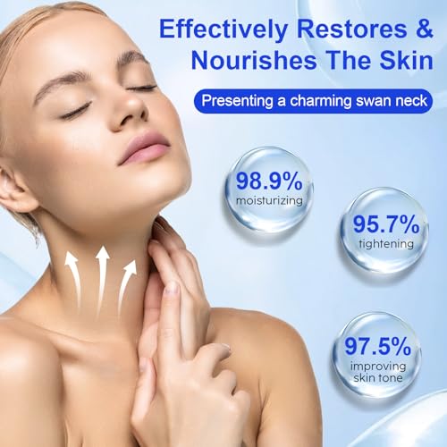 Neck Firming Cream with Roller, AH-8 Firming Neck Cream for Sagging and Tighten, Best for Tightening Sagging Skin, Lifting firming Cream for Loose Skin, Reduce Wrinkles, Fine Lines,Nourish, 8.46 Fl Oz