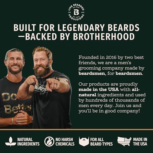 Live Bearded Beard Butter, 3 fl oz - Made in the USA - All-Natural Leave-in Conditioner and Softener with Shea | Legend Scent - Sandalwood, Vanilla
