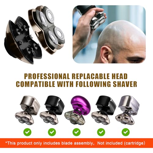 Shaver PRO 4 Head Replacement Blade Compatible with Skull Pitbull,Butterfly kiss pro & Palm Shavers,Electric Shaver & Head Shaver Blade for Bald Head Shavers for Men/Women (1 Pcs)