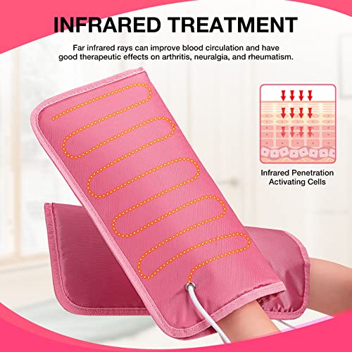 Noverlife Electric Heated Mittens Gloves for Paraffin Hand Wax Treatment, Nail Art Manicure Warmer Mittens, Beauty Therapy SPA Mitts for Women Beauty Treatment