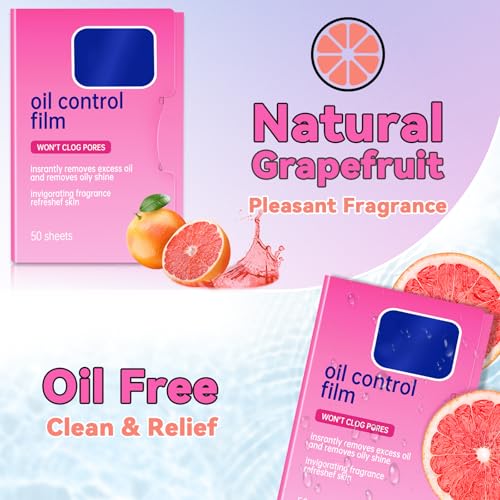 3 Packs Oil Blotting Sheets for Face (150 Sheets) - Oil Absorbing Blotting Papers for Oily Skin, Makeup-Friendly & Portable Oil Wipes