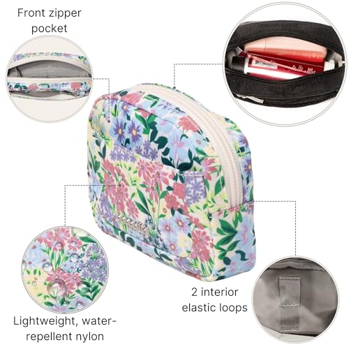 Baggallini Women's Pocket Cosmetic - Lightweight Bag - Travel Essentials Makeup Organizer Mini
