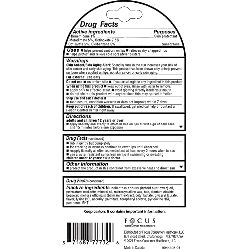 Herpecin-L Lip Balm Stick, 30 SPF, 0.1 Ounce (Pack of 6)