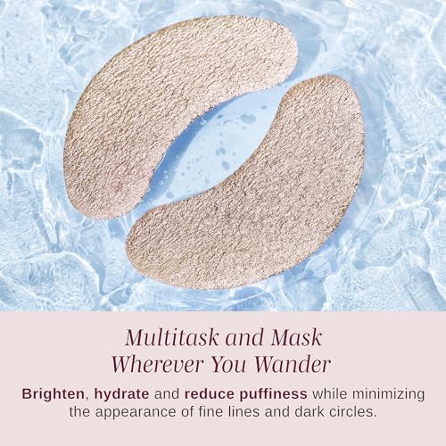 Wander Beauty Baggage Claim - Rose Gold & Gold Foil Under Eye Patches For Dark Circles and Puffiness - Under Eye Mask Depuffs & Firms - Brightening Eye Mask for Under Eye Bags (2 Pack)