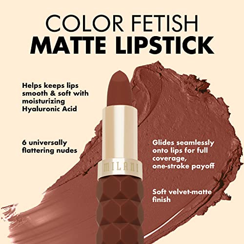 Milani Color Fetish Lipstick and Understatement Lipliner Bundle - Sensual & Rich Cocoa