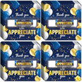 50 Pack Thank You Lip Balm Gifts Bulk, Blue Gold Graduation Lip Balm Gift, Appreciation Party Favor for Teacher Classmate Coworker Employee We Appreciate You Retirement Party Supplies