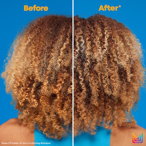 Matrix Brass Off Blue Conditioner - Tones and Removes Brassy Orange Undertones, Pigmented Conditioner For Color-Treated Hair and Lightened Brunettes, Vegan