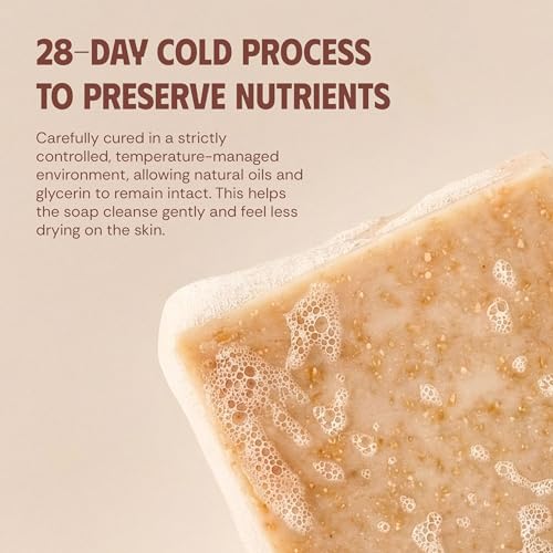 Cold-Process Natural 2-in-1 Luxurious Natural Soap Bar (4.2 oz) with Coconut Shreds | Light Exfoliation & Creamy Lather Body Bar | Cold-Processed, Handmade in Vietnam (Pack of 1)