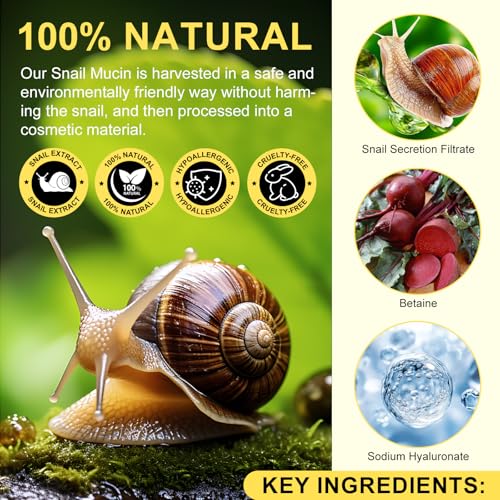 Snail Mucin 92% Repair Cream 100g, Face Moisturizer Hydrating Repair Face Cream for Dry & Sensitive Skin, All Skin Types