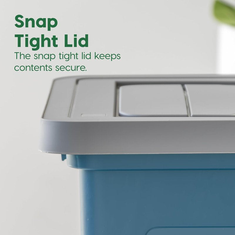 Plastic File Organizer Box for Letter & Legal Files - Stackable & Durable