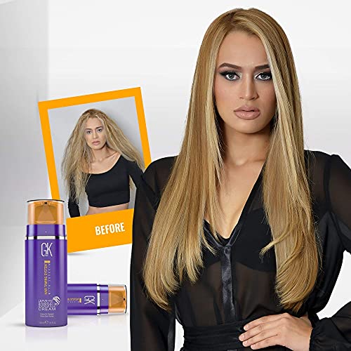Global Keratin GK HAIR Shield Shampoo and Conditioner Duo (240ml/ 8.11 fl. oz) | Organic Argan Oil Hair Serum 50ml For Frizz Control Dry Damage Hair Repair