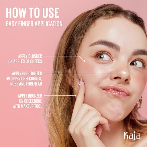 Kaja 3-in-1 Blendable Sculpting Trio - Play Bento | with Mango Seed Butter, Cream Bronzer, Powder Blush, and Highlighter, 02 Cloud Latte