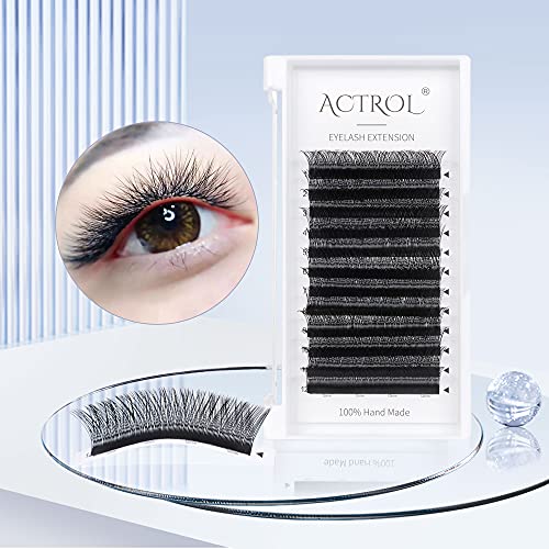 YY Lashes Extension Professional Grade Black 0.07mm C Curl 9mm Volume Individual YY Eyelashes Extension Y Shaped Soft Eyelashes Thin Root Easy Fan Making for Lash Artists