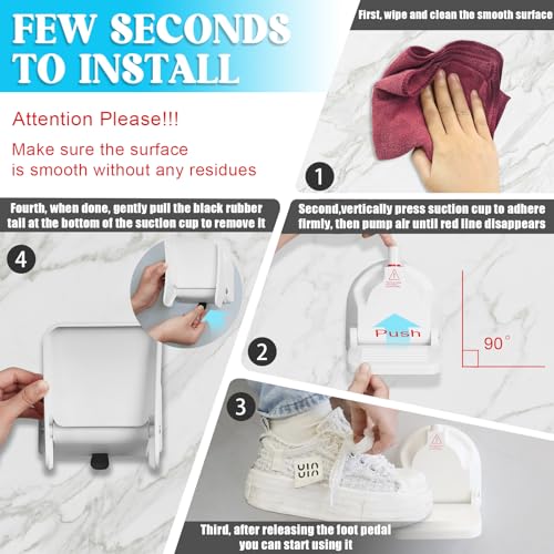 Foldable Shower Foot Rest for Shaving Legs|Reusable Foot Pedal with Strong Suction Force | Shower Step with Anti-Slip Pedal | Shower Stool for Pregnant Woman & Back Pain Suffers