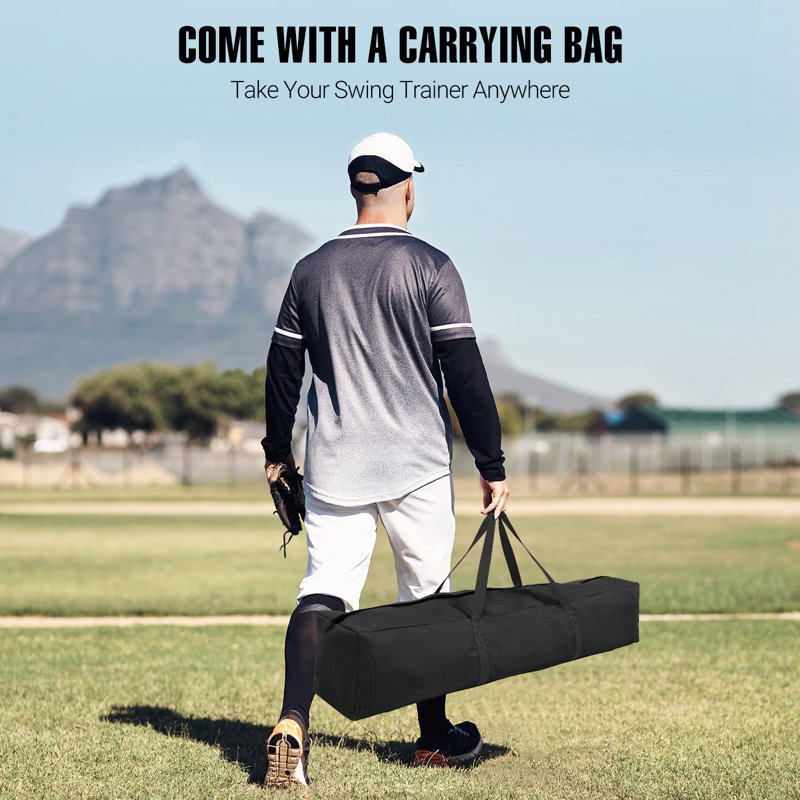 Baseball & Softball Swing Trainer with Adjustable Height & Power Bands