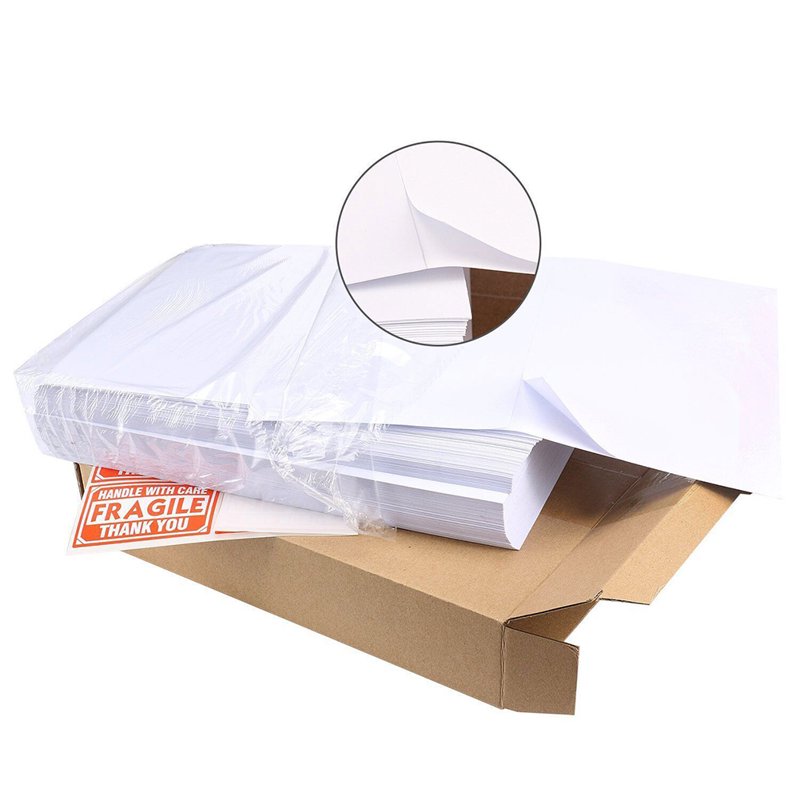 Self-Adhesive Half Sheet Shipping Labels for Laser & Inkjet Printers - 8.5 x 5.5 Inches, Blank Address Labels, Bulk Pack