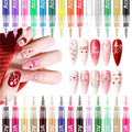 28 Color Nail Art Pens for Painting Nails, 2026 0.7 MM Nail Polish Pens Set Drawing Point Liner Acrylic Painted Pen Kit, Waterproof Quick-drying Nail for DIY Design Manicure Tools