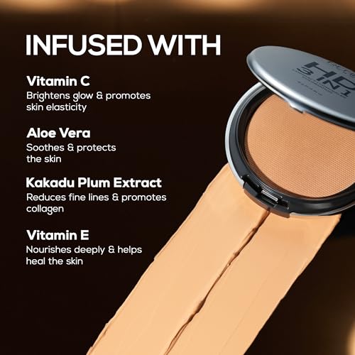 RENEE Pro Hd 3-In-1 Compact-Miel,Works As Compact Powder,Concealer&Foundation For All Skin Types,Spf 20,Matte Finish,High Coverage,Ultralight&Silky Smooth Finish With Vitamin E,C&Aloe Vera,9 Gm,Beige