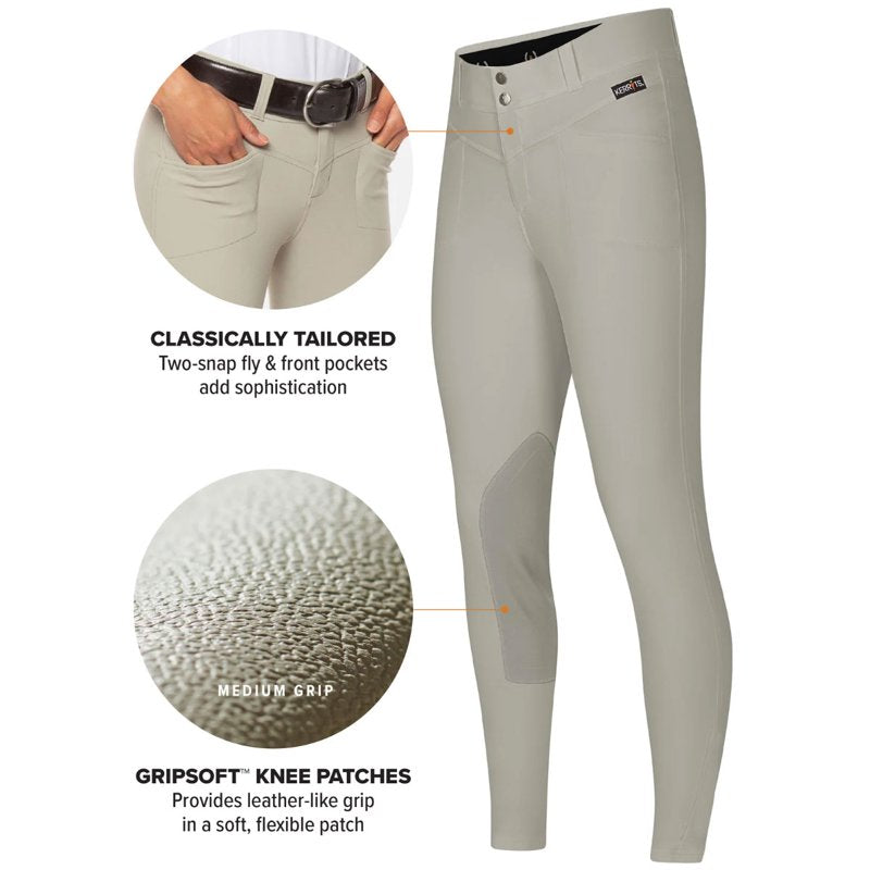Kerrits Ladies Crossover II Knee Patch Breech - Performance Riding Tights