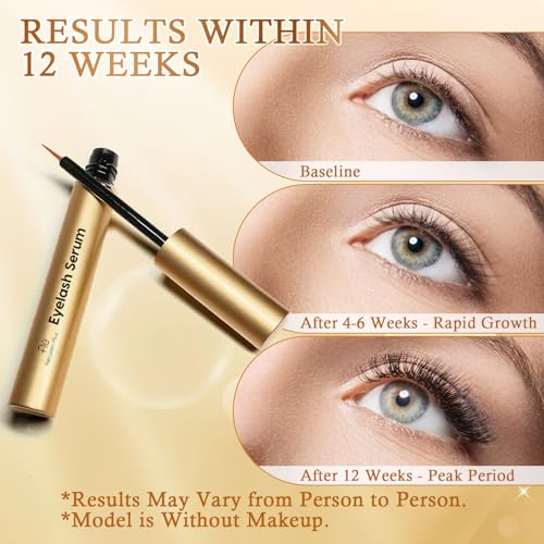 Premium Eyelash Growth Serum: Advanced Vegan Formula for Longer Thicker Lashes ? Natural Safe Ingredients