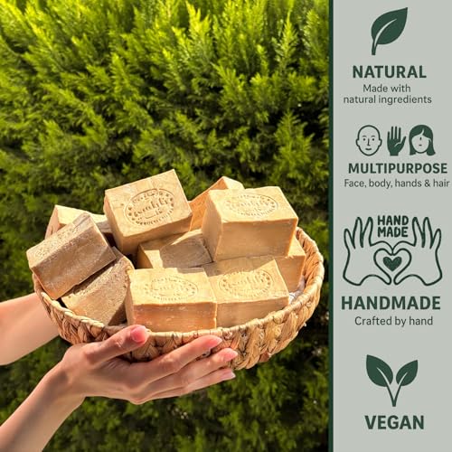 Aleppo Soap - (2 Pack - 7 oz each)%20 Laurel Oil,%80 Olive Oil, Traditional Production, Natural - Vegan ? Handmade