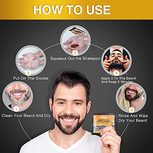 Men Beard Dye Black Coloring The Grey Hair Dyeing Shampoo & Beard Pen
