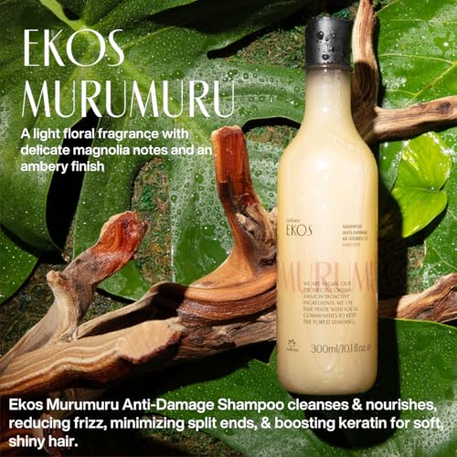 Natura - Ekos Murumuru Restoring Shampoo Refill - Anti-Damage - Cleanse & Moisturize Hair - Combat Dryness - Vegan Hair Care - Brazilian Beauty Secrets - Personal & Self Care - 10.1 fl oz (300ml)
