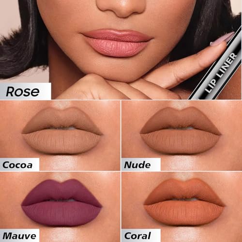 Lip Stain Peel Off - Long Lasting Waterproof Lip Liner with Transfer Proof Matte Finish, Smudge-Proof Easy to Use Natural Lip Tint, Lip Gloss Makeup Gift for Women and Girl (Mauve)