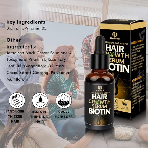 Hair Growth Kit, Biotin Hair Growth Oil Serum, Hair Scalp Massager Helps absorb Hair Growth Oil Serum