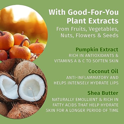 Hempz Pumpkin Spice & Vanilla Chai Lip Balm (.25 Oz) ? Fall Scented Travel Sized Moisturizing Lip Balm for Women & Men, Chapstick Moisturizer for Combatting Dry or Very Dry Lips